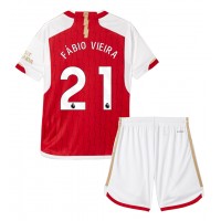 Arsenal Fabio Vieira #21 Hjemme Trøje Børn 2023-24 Kortærmet (+ Korte bukser)